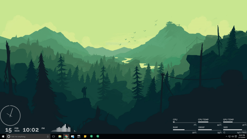 The Sunset Firewatch Desktop