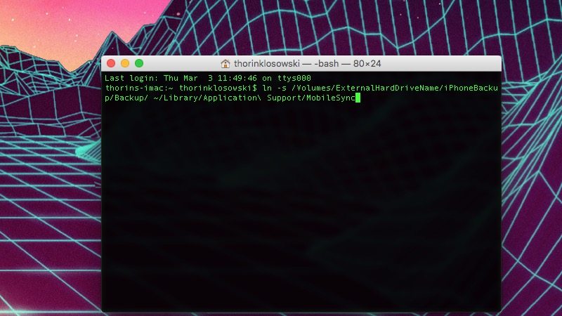 Back Up Your iPhone to an External Hard Drive with a Terminal Command