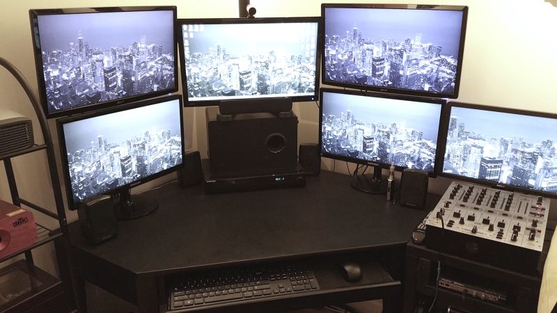 The Monitor Packed Corner Workspace