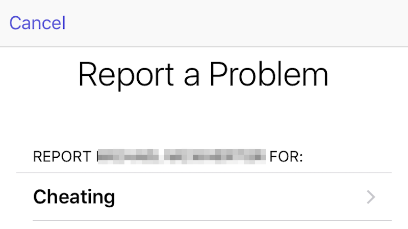 Report Cheaters on GameCenter with a Couple Taps