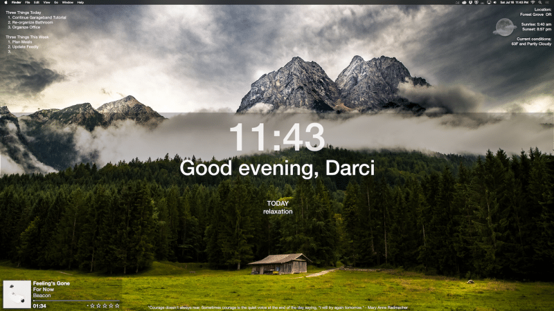 The Momentum Inspired Desktop