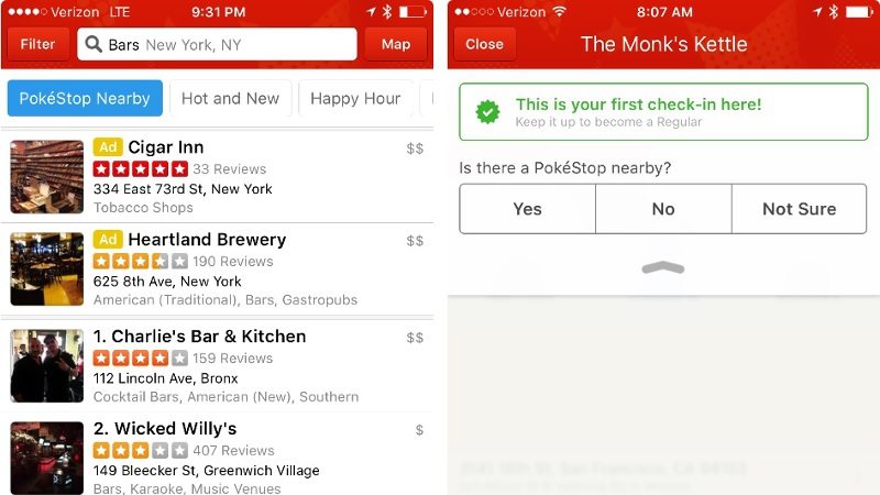 Yelp Makes Planning Pokémon Go Adventures Easier With a PokéStop Filter 