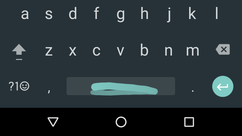 Swipe Across the Space Bar In Google Keyboard to Move the Cursor