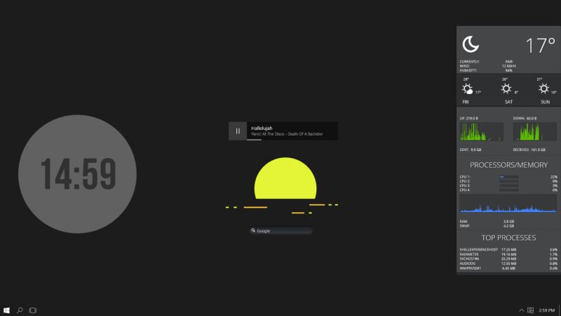 The Simple Sunrise Desktop