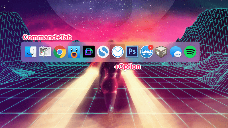 Hold Down the Option Key When Switching Between Apps on Mac To Pull Up a Minimized App