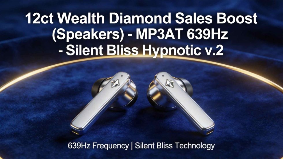 12ct Wealth Diamond Sales Boost (Speakers) – MP3AT 639Hz – Silent Bliss Hypnotic v.2 – 3X more powerful than 6ct.